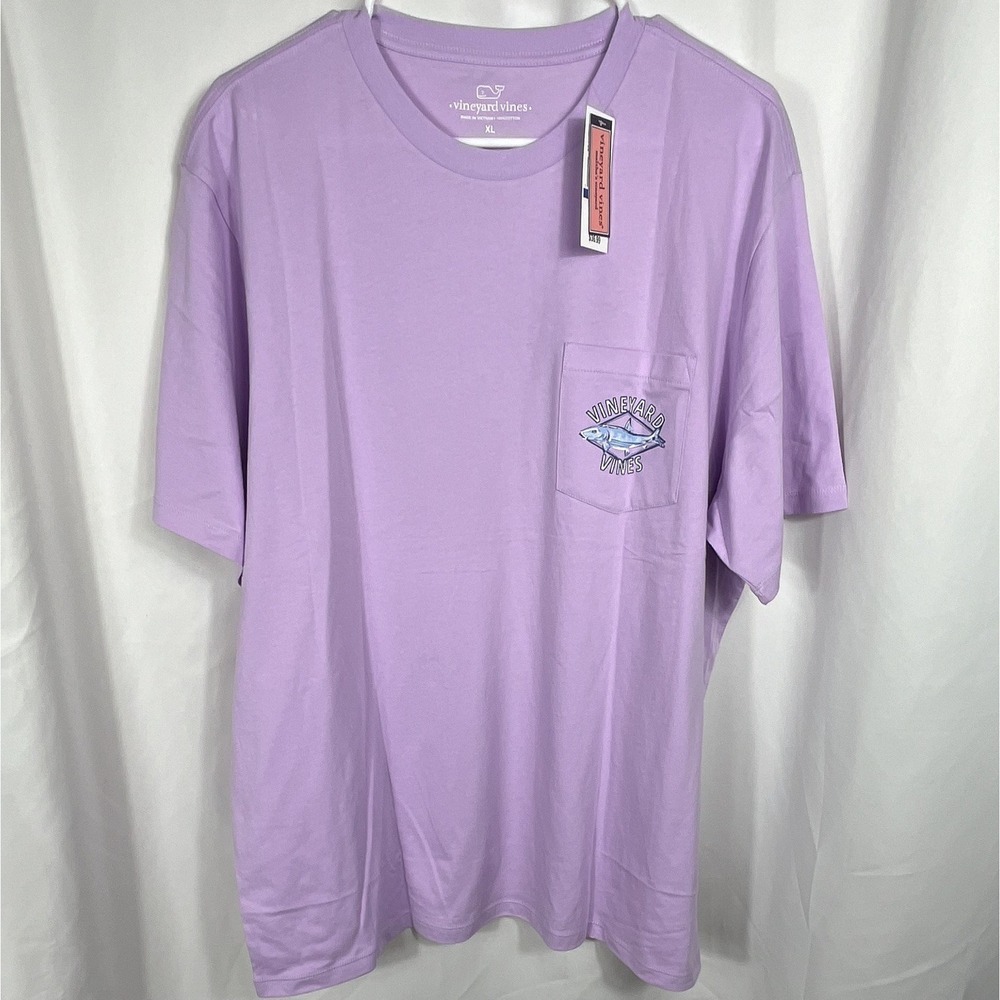 NWT Vineyard Vines Men's Size XL Sea Grape Painted Bonefish Pocket Tee Shirt